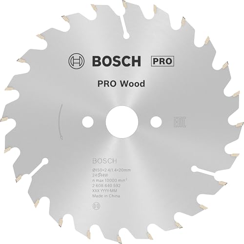 Bosch 1x PRO Wood Kreissägeblatt für Akku-Handkreissägen (für Weichholz, Hartholz, Ø mm, Professional Zubehör Handkreissäge) von Bosch