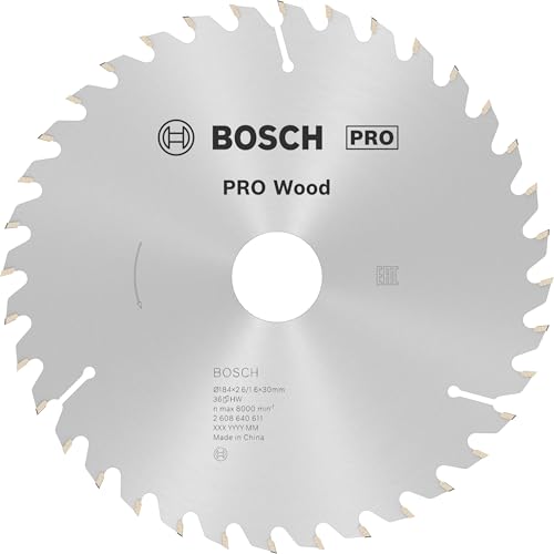 Bosch 1x PRO Wood Kreissägeblatt für Akku-Handkreissägen (für Weichholz, Hartholz, Ø mm, Professional Zubehör Handkreissäge) von Bosch