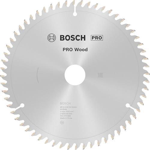 Bosch 1x PRO Wood Kreissägeblatt für Netz-Kapp‑ und Gehrungssägen (für Weichholz, Hartholz, Ø mm, Professional Zubehör Kapp- und Gehrungskreissäge) von Bosch