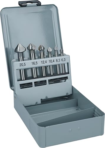 Bosch 6x PRO Soft Metal HSS Kegelsenker-Set (für Aluminium, Nichteisenmetalle, Ø 6,3, 8,3, 10,4, 12,4, 16,5, 20,5 mm, Professional Zubehör Bohrmaschine/Schrauber) von Bosch