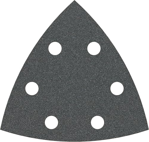 Bosch 5x PRO Plastic and Hard Stone F355 Schleifblatt (für Beton, Harter Stein, Ø 93x93 mm, Körnung 100, Professional Zubehör Multifunktionswerkzeug, Deltaschleifer) von Bosch