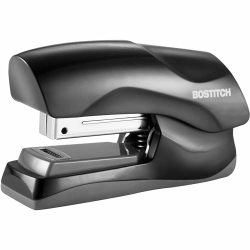 Bostitch Office Robustes Heftgerät, 40 Blatt Kapazität, kein Marmeladen, halber Streifen, passt in die Handfläche, für Klassenzimmer, Büro oder Schreibtisch, schwarz von Bostitch