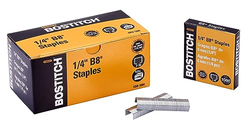 Bostitch B8 PowerCrown Heftklammern, 0,6 cm, insgesamt 10.000 in 10 separaten Boxen mit 1.000 Stück (SB8-10M) von Bostitch