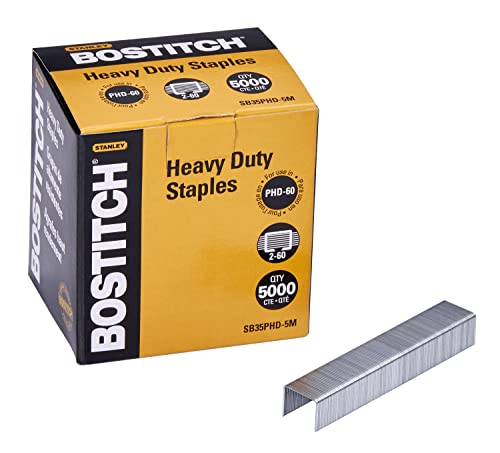 Bostitch Office Heavy Duty Premium Heftklammern für PHD60 und PHD60R, 2-60 Blatt, 5.000 pro Box (SB35PHD-5M) von Bostitch