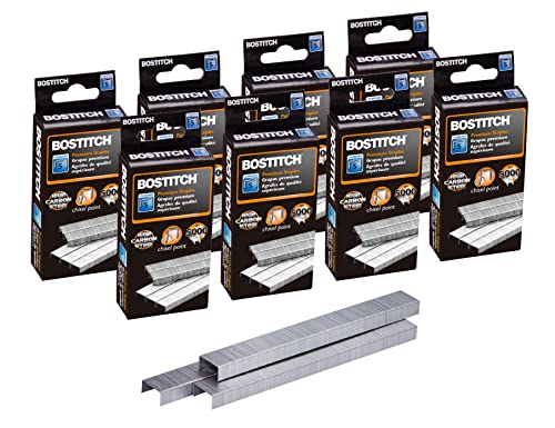 Bostitch Standard Heftklammern, 0,64 cm Länge, 5000 Stück pro Box, 8 Stück von Bostitch