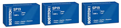 Bostitech – 3 Packungen mit je 5000 Heftklammern SP1906Z (insgesamt 15000 Heftklammern) von Bostitch