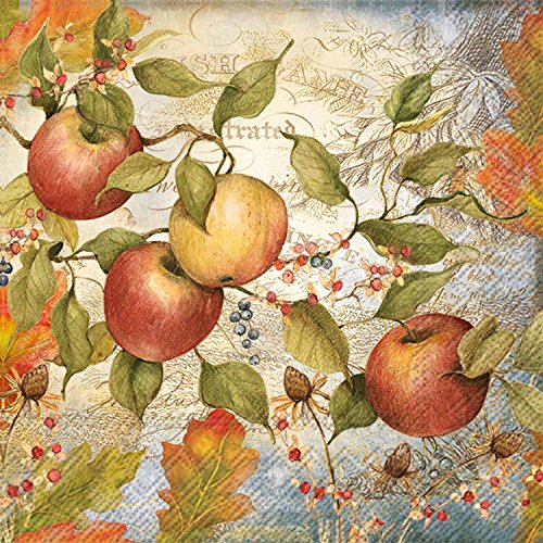 Ideal Home Serie Lunch-Servietten, Papier, Apple von Boston International