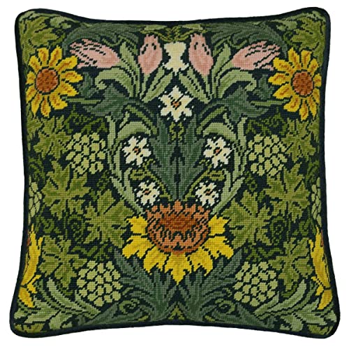 Bothy Threads Gobelin-Stickkissen Set Sonnenblumen, 35.5x35.5cm, TAC4, Stickbild vorbedruckt von Bothy Threads