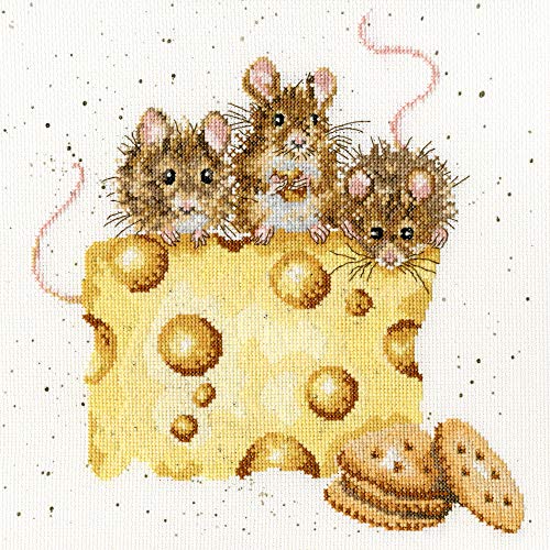 Bothy Threads Kreuzstich-Set Cracker über Käse, 26x26cm, multifarbig von Bothy Threads