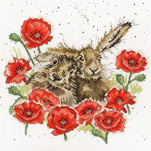 Bothy Threads Kreuzstich-Set "Love Is In The Hare", 26x26cm, XHD61, Zählmuster von Bothy Threads