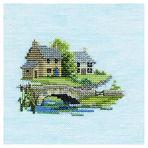 Bothy Threads Kreuzstich-Set Menuette – Bachufer, 10x10cm, DWMIN07A, Zählmuster von Derwentwater Designs