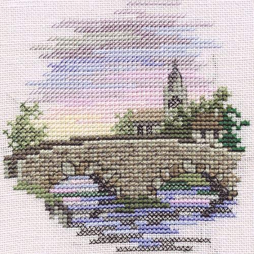 Bothy Threads Kreuzstich-Set "Menuette - Brücke", 10x10cm, DWMIN12A, Zählmuster von Bothy Threads