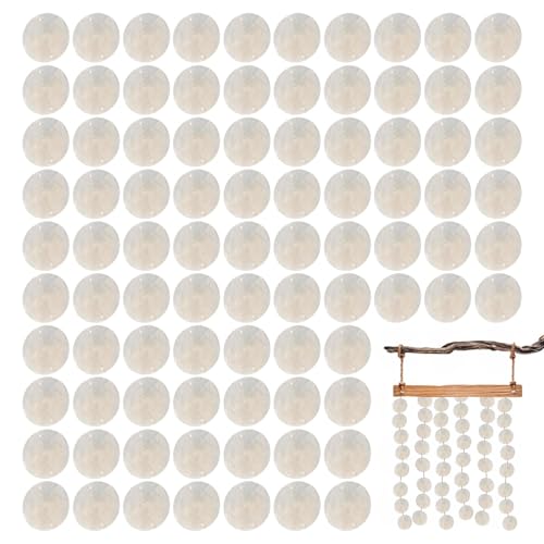 Botiniv Kleine Schale mit Loch, runde Muscheln mit Löchern | 2 Zoll natürliche Muscheln mit Löchern | Natürliche weiße Muscheln für Windkannen, Vorhänge, Hochzeit, Wohnkultur, 100er Set von 100 von Botiniv