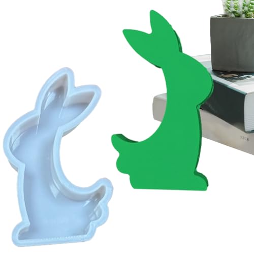 Botiniv Silikonform Gießformen Ostern | Kaninchen Gießformen Hase | Osterhase Silikonformen Gießform Silikon Gips | Giessform Silikon Ostern Hasenform für Sojawachs Kerzen von Botiniv