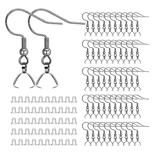 Bottone 100 Stück Kupfer-Ohrringhaken, Ohrdraht, Schnalle, Schmuckherstellung, Anhänger, Ohrstecker, Fischhaken, Ohrring, Handwerk von Bottone