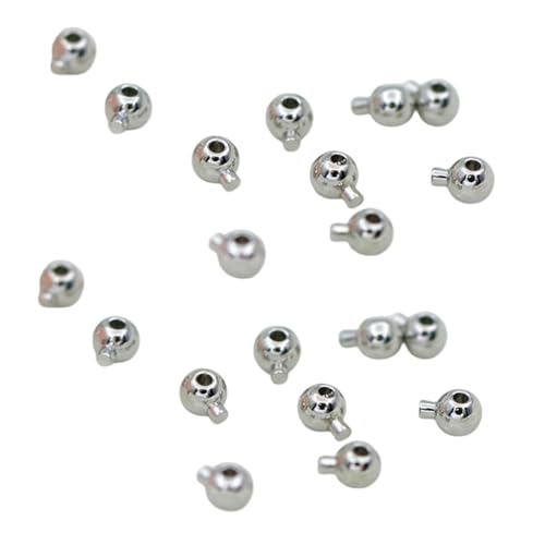 Bottone 20 runde Verschlüsse für Halsketten und Armbänder, multifunktionale Positionierungsperlen, Metall-Abstandshalter, Perlen, Schmuck von Bottone