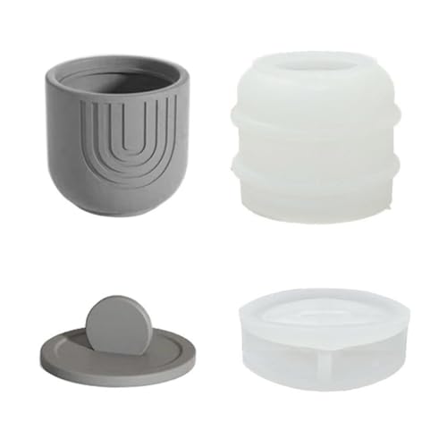 Bottone Aufbewahrungsbox mit Deckel, Silikonform, Kerzen, Tasse, Gläser, Flaschen, Gips, Betonformen, Keramik-Blumentöpfe von Bottone