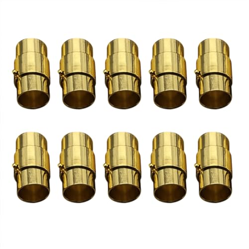 Bottone Set mit 10 magnetischen Schnallen, Kordel-Endkappen, Schmuckherstellung, Kupfer, für Leder, Seil, Halskette, Armband von Bottone