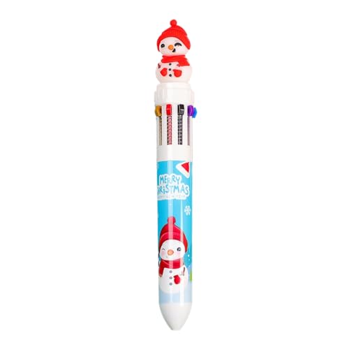 Bottone Weihnachts-Kugelschreiber mit Pailletten, Farbstift, 10-in-1, einziehbarer Kugelschreiber für Kinder, Spielbelohnung von Bottone