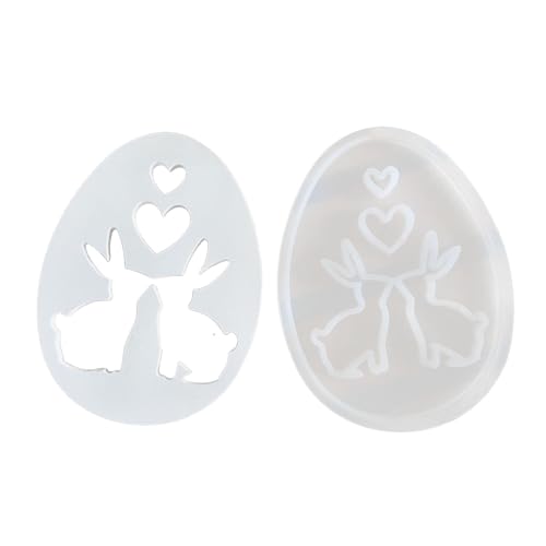 Giessform Ostern Silikonformen Ostern Silikonform Osterhase Silikon Gießform Ostern Silikonform Osterei Gipsformen Zum Gießen Osterhase Epoxidharz Formen Silikon Ostern (F-a, 12x9cm) von Bouasgh