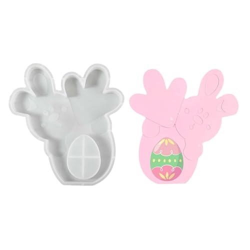 Ostern DIY Epoxidharz Osterhase Karotte & Ei Silikon für 3D Figuren Bastelarbeiten (1-B, One Size) von Bouasgh