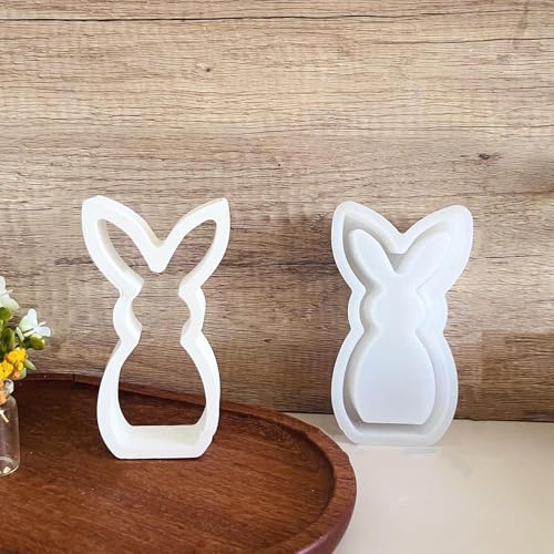 Silikonform Ostern Silikonformen Osterformen Silikonformen Osterhase Gießform Hase zum Gießen Ostern Silikonformen Ostern Gipsform Hase Gießform （B） (B-A, 13x7.5cm) von Bouasgh