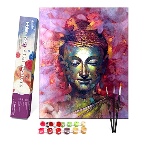 Bougimal Malen Nach Zahlen Erwachsene, Schönes Buddha-Figur Bild ohne Rahmen 40 x 50 cm von Bougimal