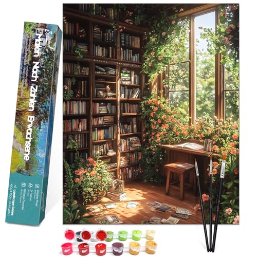 Bougimal Malen Nach Zahlen Erwachsene Landschaft Ohen Rahmen inklusive Pinsel und Acrylfarben - 40 x 50 cm, Gartenregal Bougimal Malen Nach Zahlen Erwachsene Landschaft Ohen Rahmen inklusive Pinsel und Acrylfarben - 40 x 50 cm, Gartenregal von Bougimal