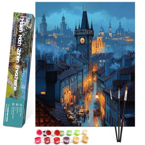 Bougimal Malen Nach Zahlen Erwachsene Landschaft Ohen Rahmen inklusive Pinsel und Acrylfarben - 40 x 50 cm, Städte Bougimal Malen Nach Zahlen Erwachsene Landschaft Ohen Rahmen inklusive Pinsel und Acrylfarben - 40 x 50 cm, Städte von Bougimal
