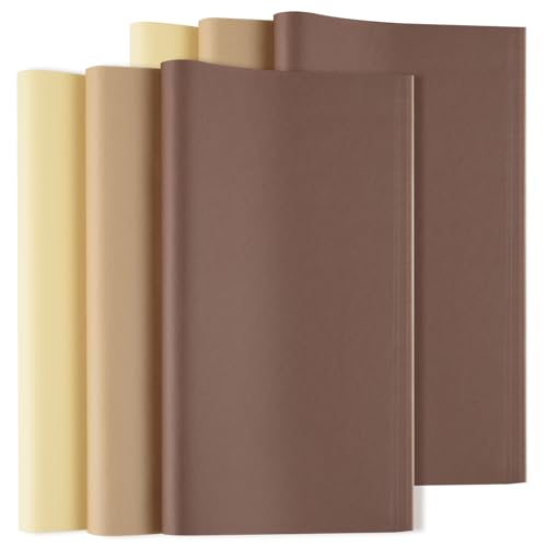 Bouiexye 120 Blätter Braun Seidenpapier für Geschenktüten 50 x 37cm Seidenpapier Bulk Weihnachten seidenpapier verpackungsmaterial für Geschenkpapier Füller Blumen Geburtsta Hochzeit Dekor von Bouiexye