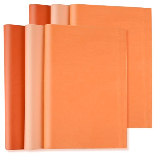 Bouiexye 120 Blätter Orange Seidenpapier für Geschenktüten 50 x 37cm Seidenpapier Bulk Weihnachten seidenpapier verpackungsmaterial für Geschenkpapier Füller Blumen Geburtsta Hochzeit Dekor von Bouiexye