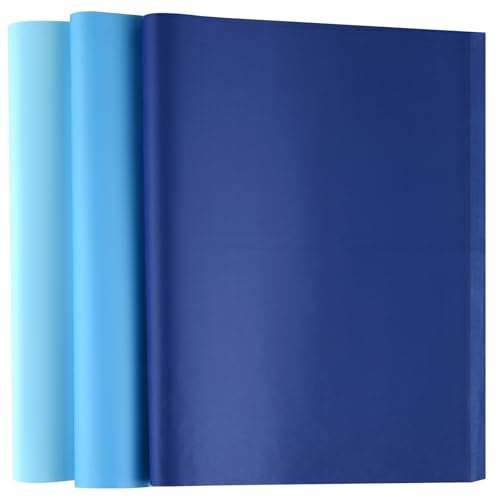 Bouiexye 60 Blätter Blau Seidenpapier für Geschenktüten 50 x 37cm Seidenpapier Bulk Weihnachten seidenpapier verpackungsmaterial für Geschenkpapier Füller Blumen Geburtsta Hochzeit Dekor von Bouiexye