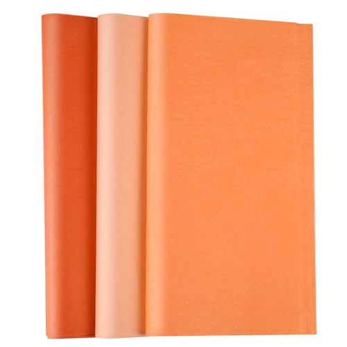 Bouiexye 60 Blätter Orange Seidenpapier für Geschenktüten 50 x 37cm Seidenpapier Bulk Weihnachten seidenpapier verpackungsmaterial für Geschenkpapier Füller Blumen Geburtsta Hochzeit Dekor von Bouiexye