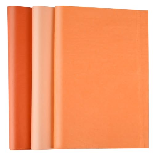 Bouiexye 60 Blätter Orange Seidenpapier für Geschenktüten 50 x 37cm Seidenpapier Bulk Weihnachten seidenpapier verpackungsmaterial für Geschenkpapier Füller Blumen Geburtsta Hochzeit Dekor von Bouiexye