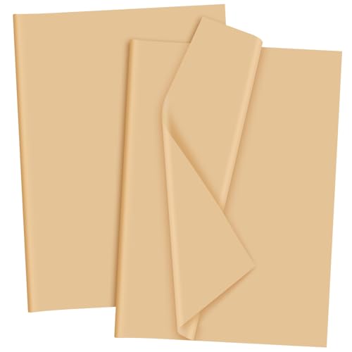 Bouiexye Braun Seidenpapier für Geschenktüten 120 Blatt Seidenpapier Bulk 51x37cm Weihnachten Seidenpapier zum Verpacken Verpackungspapier für Füller Blumen Geburtsta Hochzeit Dekor von Bouiexye