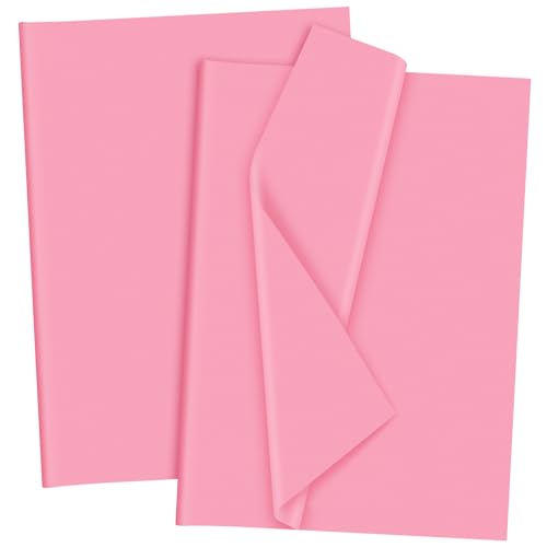 Bouiexye Rosa Seidenpapier für Geschenktüten 120 Blatt Seidenpapier Bulk 51x37cm Weihnachten Seidenpapier zum Verpacken Verpackungspapier für Füller Blumen Geburtsta Hochzeit Dekor von Bouiexye