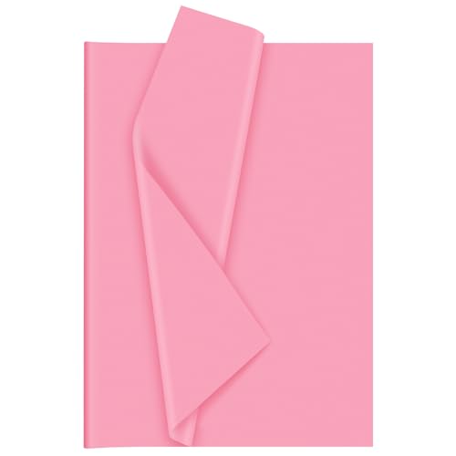 Bouiexye Rosa Seidenpapier für Geschenktüten 60 Blatt Seidenpapier Bulk 51x37cm Weihnachten Seidenpapier zum Verpacken Verpackungspapier für Füller Blumen Geburtsta Hochzeit Dekor von Bouiexye