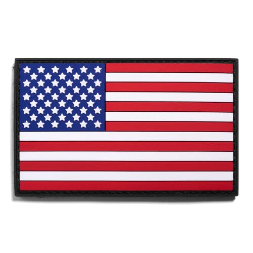 American Flag Military Moral Hook and Loop Patch - Tactical Patch for Backpacks, Dog Harnesses, Army Westen, Hats, Helmets & Molle - PVC Rubber Patch Boosts Moral during Training, Airsoft & Paintball von Boundless Performance