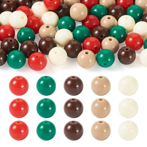 Boutigem 100 Stück rote und grüne Acrylperlen, rund, 12 mm, Kaugummi-Perlen, Großpackung, undurchsichtige Kunststoffperlen für Weihnachten, Armbänder, Halsketten, Schmuckherstellung Boutigem 100 Stück rote und grüne Acrylperlen, rund, 12 mm, Kaugummi-Perlen, Großpackung, undurchsichtige Kunststoffperlen für Weihnachten, Armbänder, Halsketten, Schmuckherstellung von Boutigem