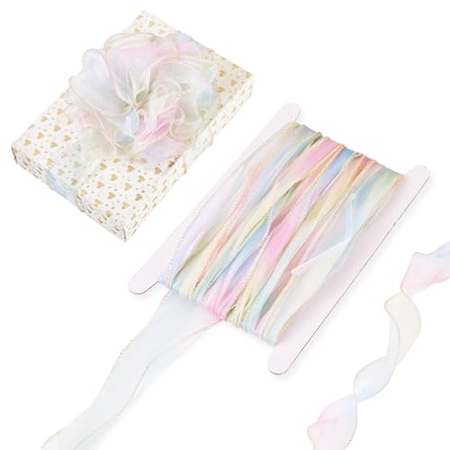 Boutigem Organzaband, Chiffon, durchscheinend, 55 mm breit, Farbverlauf, Fischschwanz-Garnbesatz für Bastelarbeiten, Geschenkverpackungen, Blumensträuße, Girlanden, Hochzeit, Zuhause, Party, Boutigem Organzaband, Chiffon, durchscheinend, 55 mm breit, Farbverlauf, Fischschwanz-Garnbesatz für Bastelarbeiten, Geschenkverpackungen, Blumensträuße, Girlanden, Hochzeit, Zuhause, Party, von Boutigem