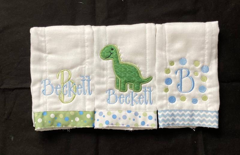 Benutzerdefinierte Appliqued Dinosaurier-Leinen von BoutiqfullyYours