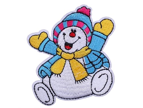 Applikation zum Aufbügeln: Schneemann, 8 x 7 cm (02) von Boutique d'isacrea