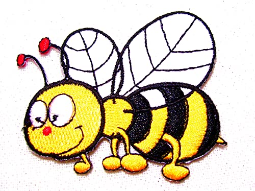 Aufnäher zum Aufbügeln: Biene, 7 x 6 cm (01) von Boutique d'isacrea