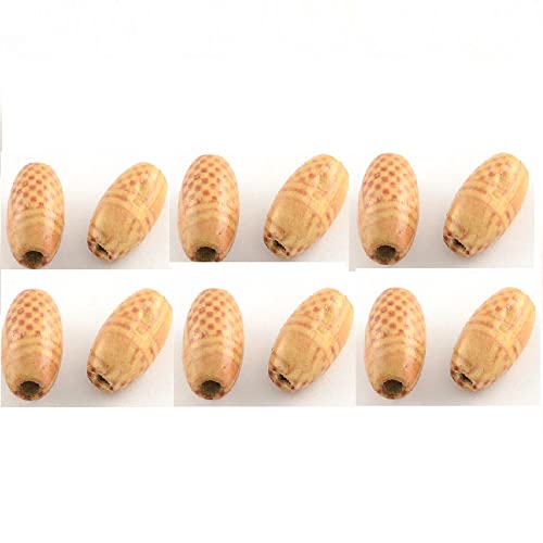 Holzperlen: Oliven beige/orange, 15 x 8 mm (05), 100 Stück von Boutique d'isacrea