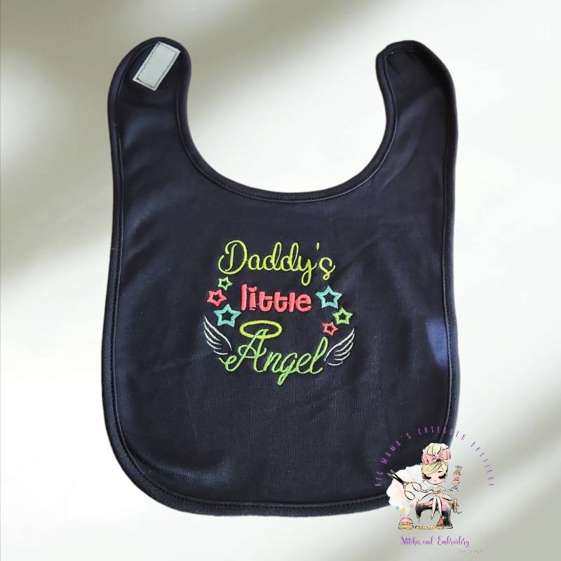 Babyhalstuch, Lätzchen| Baby-Lätzchen| Bio-Baumwolle |Baby Geschenk| Bestickt | Lätzchen| Spucktuch/Mommy - Daddys Angel von BoutiquebyBigMama