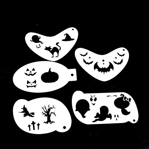 Bowitzki 5pcs Reusable Face Paint Stencils for Body Art Painting Halloween Party Makeup Temporary Tattoos Stencils (Batman) (Halloween1) von Bowitzki