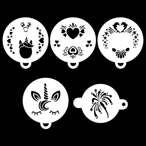 Bowitzki 5pcs Reusable Face Paint Stencils for Body Art Painting Halloween Party Makeup Temporary Tattoos Stencils (Batman) (joy) von Bowitzki