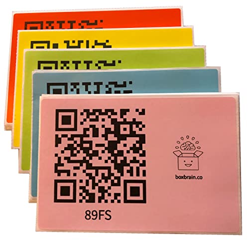 BoxBrain QR Smart Umzugsetiketten und Aufbewahrungsetiketten (groß: 10,2 x 15,2 cm) mit kostenloser App (50) von Box Brain