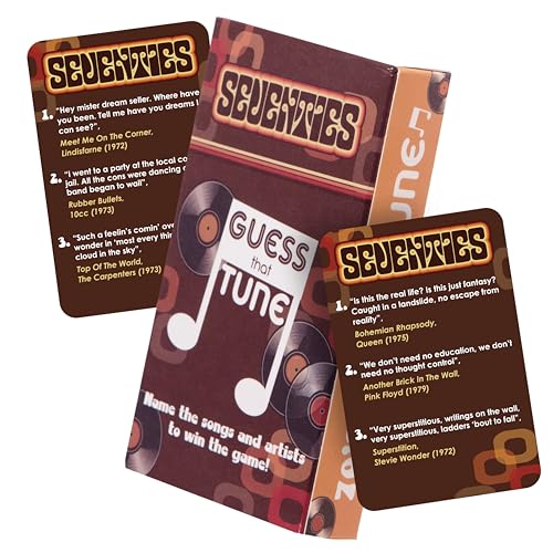 Boxer Gifts Seventies Guess That Tune Musik-Quiz-Spiel | Name 70's from The Lyrics | Großer Spaß für Partys | Über 150 Songs von Boxer Gifts