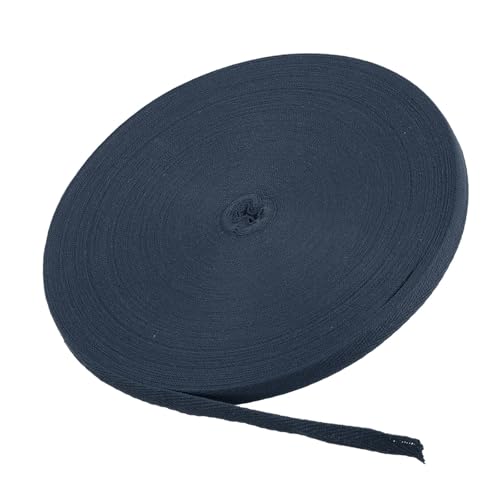 Boxonly Baumwoll-Twill-Klebeband, 0,9 cm, 45,7 m, Baumwollband, Schrägband, Fischgrätenmuster, Gurtband zum Nähen, Geschenkverpacken, Basteln, DIY, Dunkelblau Boxonly Baumwoll-Twill-Klebeband, 0,9 cm, 45,7 m, Baumwollband, Schrägband, Fischgrätenmuster, Gurtband zum Nähen, Geschenkverpacken, Basteln, DIY, Dunkelblau von Boxonly